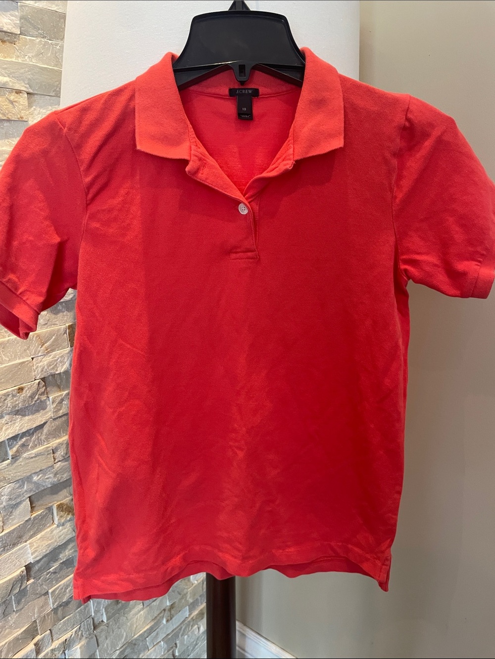 5/$25 J. Crew Women's Salmon coloured Short-Sleeve Polo